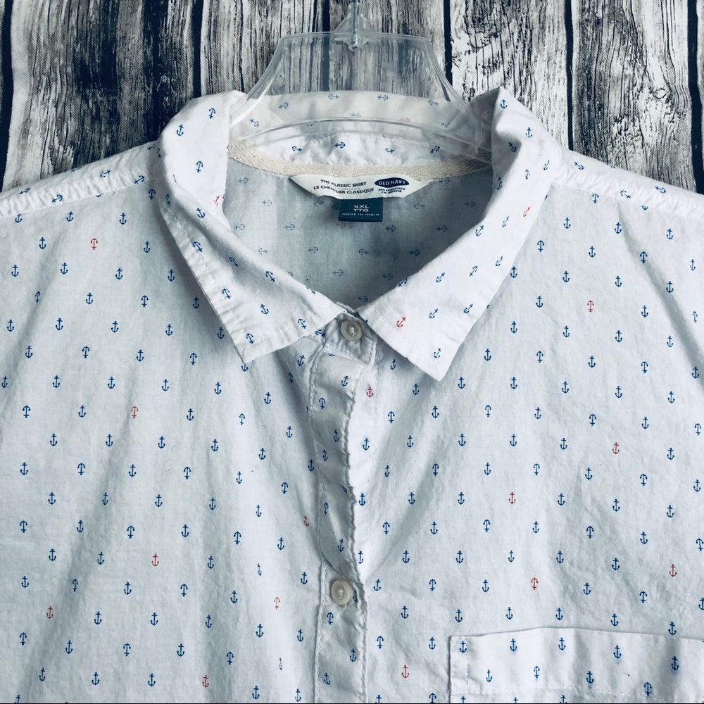 Old Navy top, anchors design button down